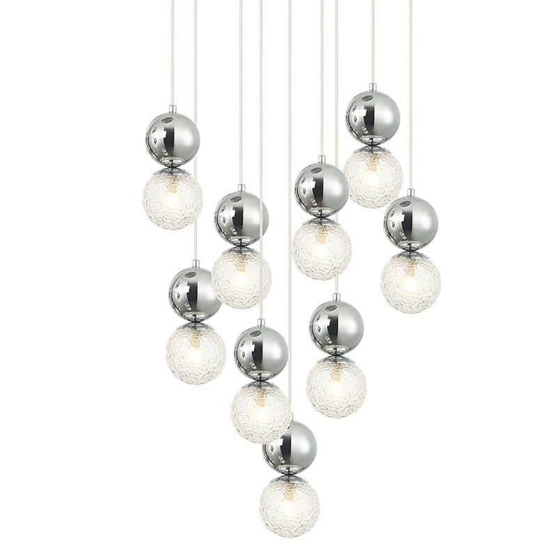 Люстра Lennert Chrome Cascade Chandelier Хром Прозрачное Стекло Люстра Lennert Chrome Cascade Chandelier Хром Прозрачное Стекло в Волгограде | Loft Concept