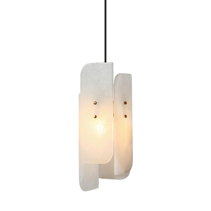 Подвесной светильник Ancel Hanging Light Белый Мрамор Bianco Глянцевое золото Подвесной светильник Ancel Hanging Light Белый Мрамор Bianco Глянцевое золото в Волгограде | Loft Concept