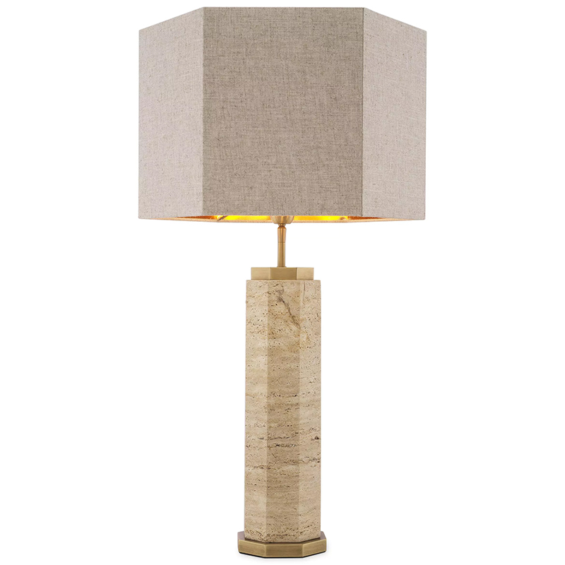 Настольная лампа Eichholtz Table Lamp Newman Бежево-серый Серый Латунь Настольная лампа Eichholtz Table Lamp Newman Бежево-серый Серый Латунь в Волгограде | Loft Concept