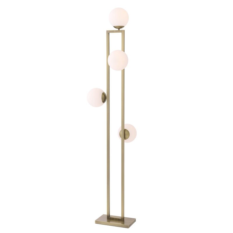 Торшер Eichholtz Floor Lamp Pascal brass Латунь Белый Торшер Eichholtz Floor Lamp Pascal brass Латунь Белый в Волгограде | Loft Concept