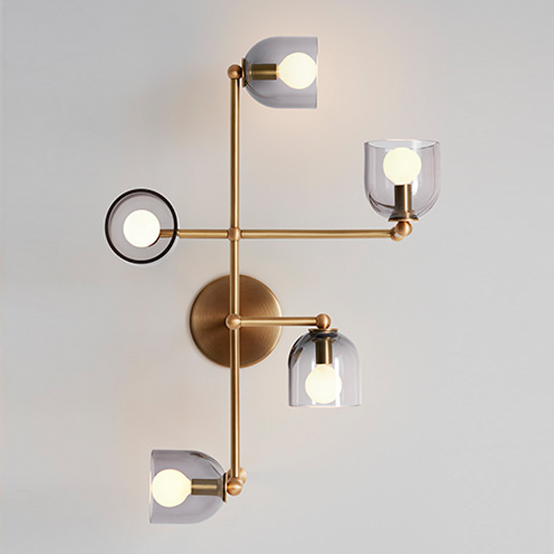 Бра Edie Sconce smok Латунь Стекло Смок Бра Edie Sconce smok Латунь Стекло Смок в Волгограде | Loft Concept