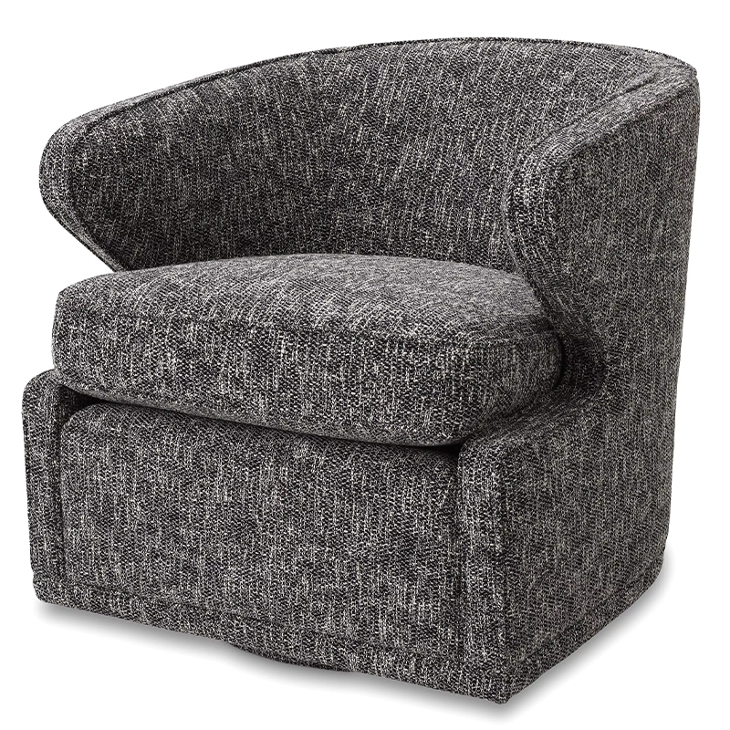 Кресло Eichholtz Swivel Chair Dorset Cambon Black Черно-белый Черный Кресло Eichholtz Swivel Chair Dorset Cambon Black Черно-белый Черный в Волгограде | Loft Concept