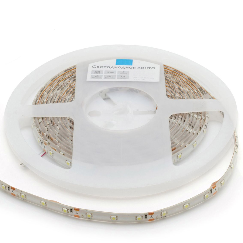 Комплект светодиодной ленты 4,8W/m 60LED/m 3528SMD холодный белый Белый Комплект светодиодной ленты 4,8W/m 60LED/m 3528SMD холодный белый Белый в Волгограде | Loft Concept