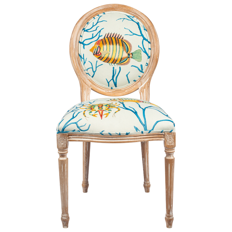 Мягкий стул Seabed Print 10 Мульти Бежевый в Волгограде | Loft Concept 