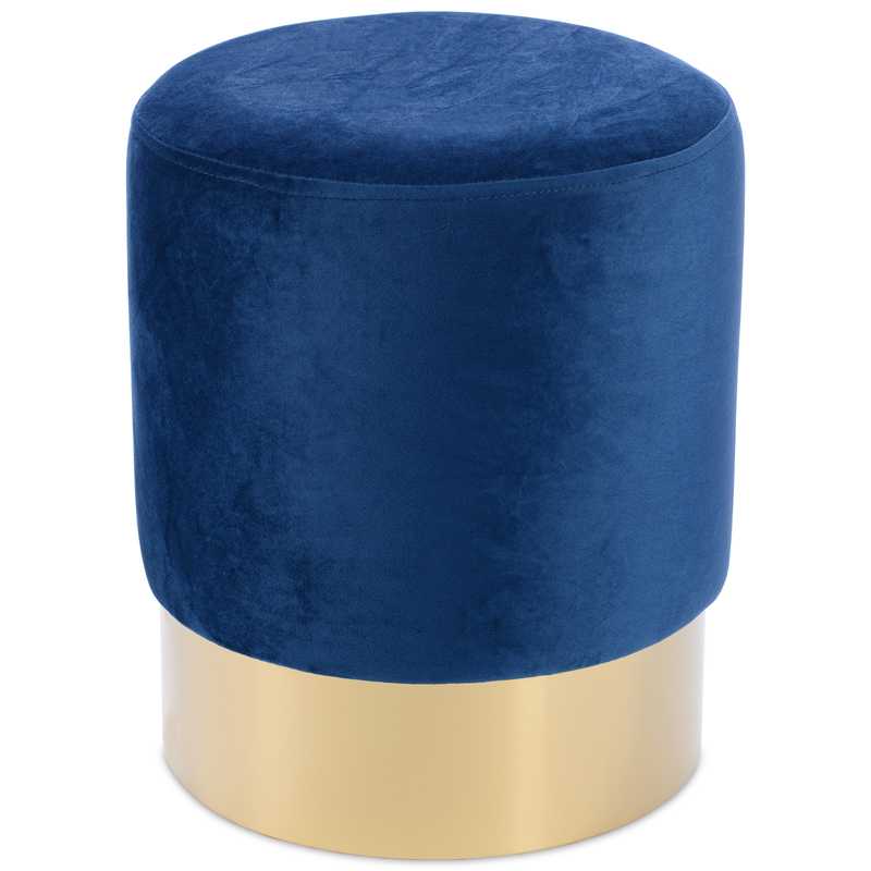 Пуф Una Puff blue Синий Золотой Пуф Una Puff blue Синий Золотой в Волгограде | Loft Concept