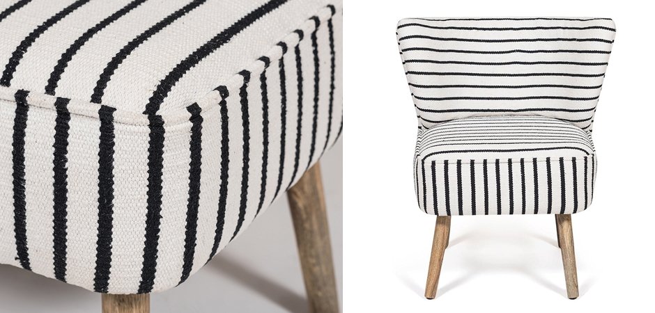 Кресло Black and White Stripes - фото №1