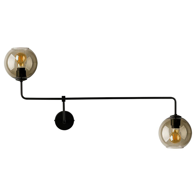 Бра Franco Wall Lamp Duo Черный Янтарный Бра Franco Wall Lamp Duo Черный Янтарный в Волгограде | Loft Concept