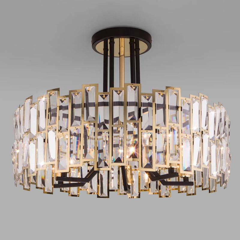 Потолочная люстра Darkness Chandelier gold 53 Черный Прозрачный (Transparent) Золотой Потолочная люстра Darkness Chandelier gold 53 Черный Прозрачный (Transparent) Золотой в Волгограде | Loft Concept