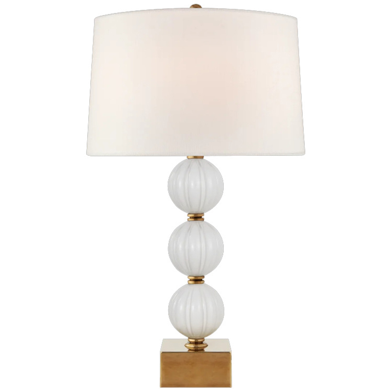 Настольная лампа SAZERAC LARGE TABLE LAMP White Белый Латунь Бежевый Настольная лампа SAZERAC LARGE TABLE LAMP White Белый Латунь Бежевый в Волгограде | Loft Concept