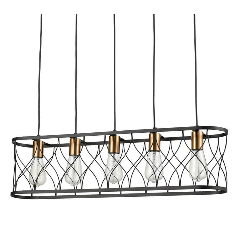 Люстра Loft Oval Base Черный Золотой Люстра Loft Oval Base Черный Золотой в Волгограде | Loft Concept