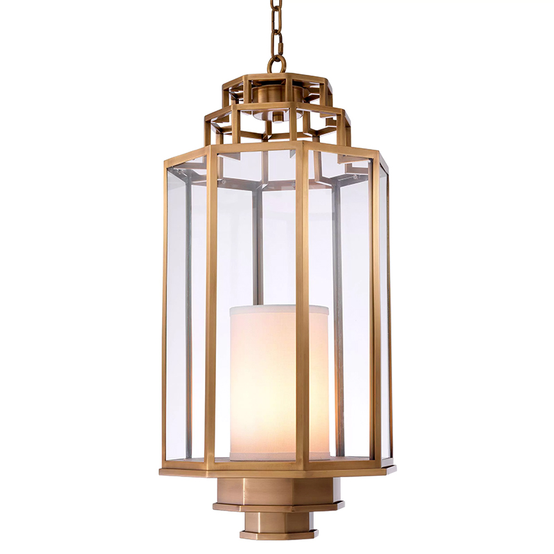 Подвесной светильник Eichholtz Lantern Monticello M Прозрачное Стекло Латунь Белый Подвесной светильник Eichholtz Lantern Monticello M Прозрачное Стекло Латунь Белый в Волгограде | Loft Concept