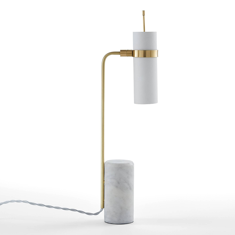 Настольная лампа Detlef Table lamp white marble Белый Мрамор Bianco Латунь Настольная лампа Detlef Table lamp white marble Белый Мрамор Bianco Латунь в Волгограде | Loft Concept