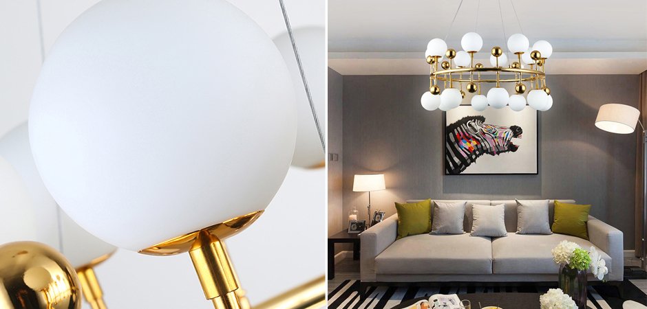 Люстра Milk Bubble Ring Chandelier Люстра Milk Bubble Ring Chandelier - Loft-Concept в Волгограде