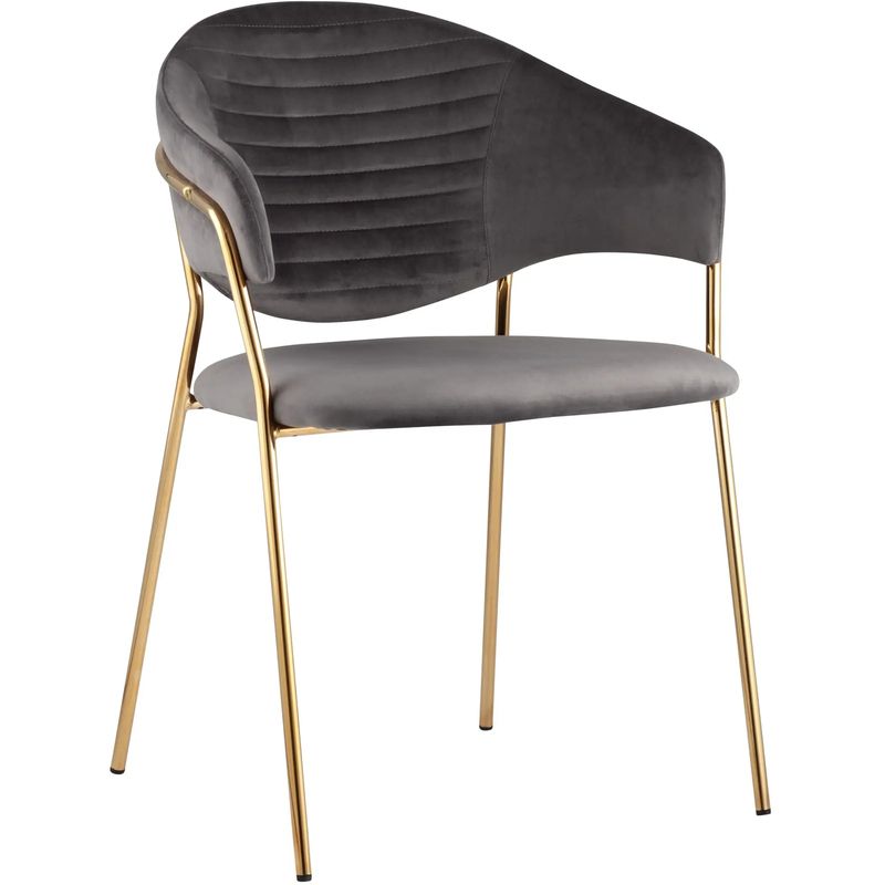 Стул Alexis Chair Серый Велюр Золотые ножки Серый Золотой Стул Alexis Chair Серый Велюр Золотые ножки Серый Золотой в Волгограде | Loft Concept