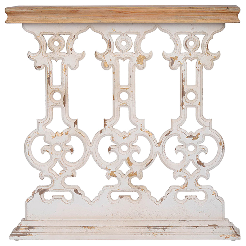 Винтажная консоль Aged Wood Коричневый Белый Винтажная консоль Aged Wood Коричневый Белый в Волгограде | Loft Concept