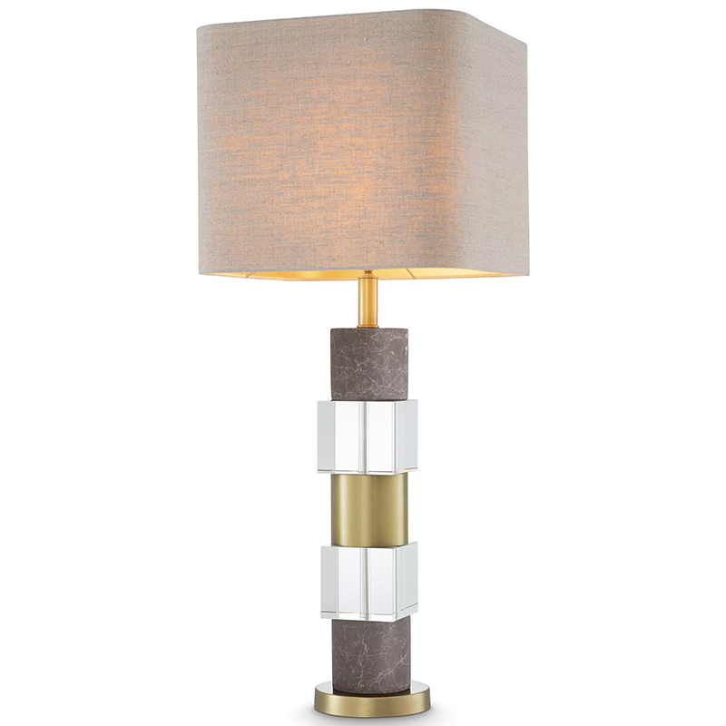 Настольная лампа Eichholtz Table Lamp Cullingham Grey Marble Латунь Прозрачное Стекло Серый Бежево-серый Настольная лампа Eichholtz Table Lamp Cullingham Grey Marble Латунь Прозрачное Стекло Серый Бежево-серый в Волгограде | Loft Concept