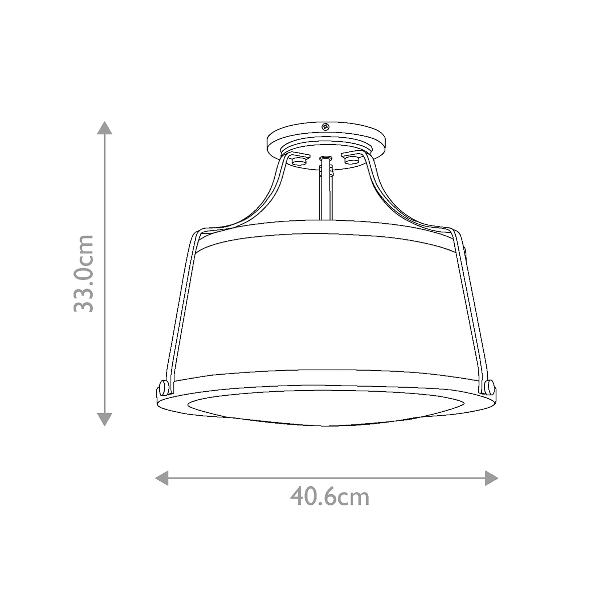 Потолочный светильник со светлым текстильным абажуром Hinkley в Волгограде