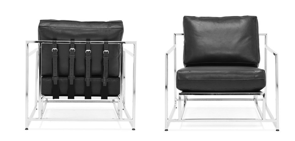Кресло Black Calfskin Armchair Кресло Black Calfskin Armchair - Loft-Concept в Волгограде
