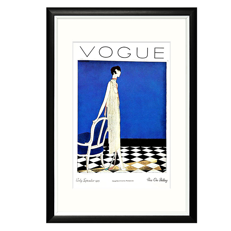 Постер Vogue September 1925 Синий Черный Белый Постер Vogue September 1925 Синий Черный Белый в Волгограде | Loft Concept