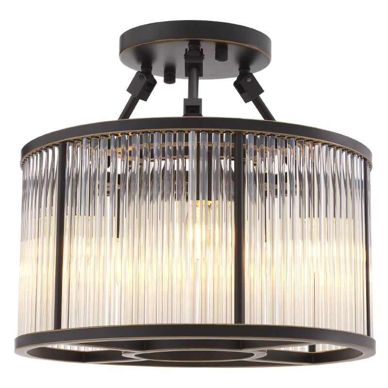 Потолочный светильник Eichholtz Ceiling Lamp Bernardi S Bronze Темная бронза Прозрачное Стекло Потолочный светильник Eichholtz Ceiling Lamp Bernardi S Bronze Темная бронза Прозрачное Стекло в Волгограде | Loft Concept