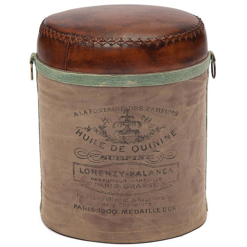 Пуф Vintage Buffalo Leather Pouf Коричневый винтаж в Волгограде | Loft Concept 