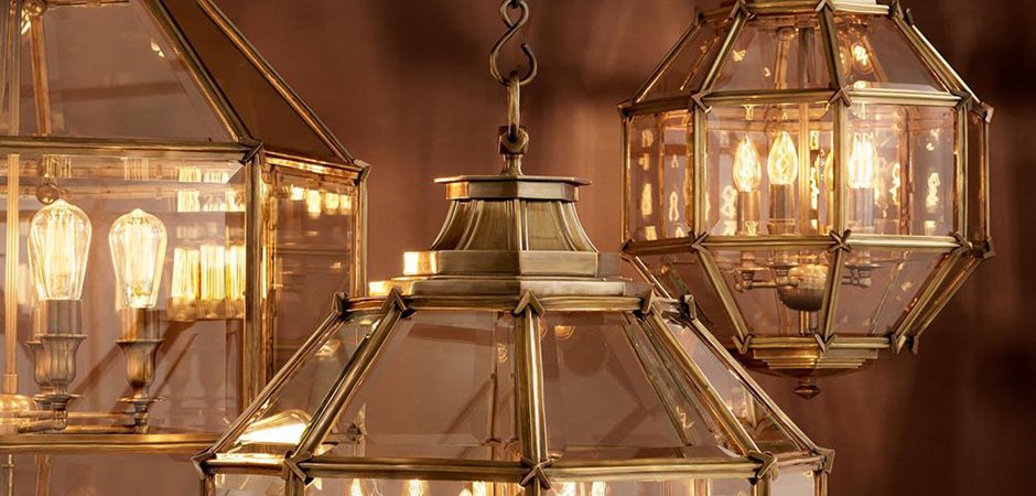 Люстра Lantern Owen Brass M - Loft-Concept в Волгограде