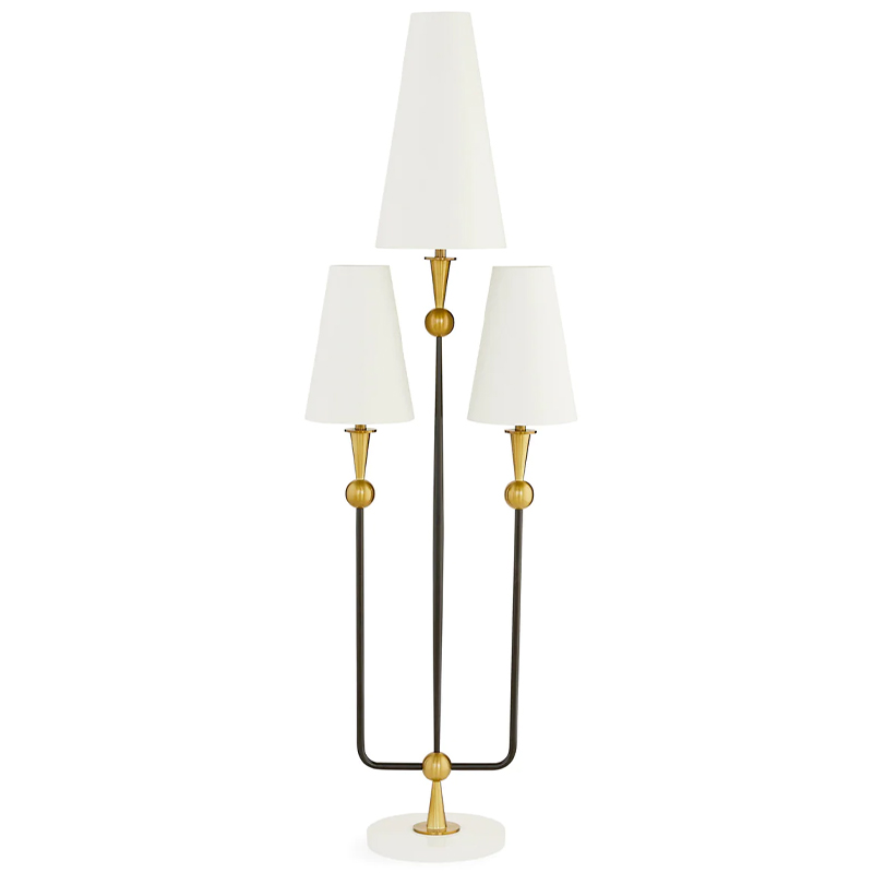 Торшер CARACAS CACTUS FLOOR LAMP Белый Мрамор Bianco Латунь Белый в Волгограде | Loft Concept 