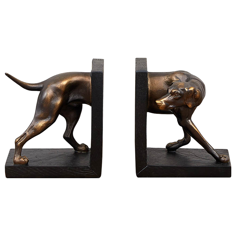 Держатель для книг Dog Book Holder Бронза Черный в Волгограде | Loft Concept 