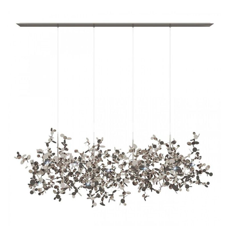 Люстра Terzani Argent Suspension Linear Silver длина 120 см Серебряный Люстра Terzani Argent Suspension Linear Silver длина 120 см Серебряный в Волгограде | Loft Concept