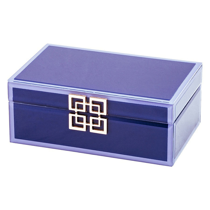 Шкатулка Dark Blue Glass Box Синий Шкатулка Dark Blue Glass Box Синий в Волгограде | Loft Concept