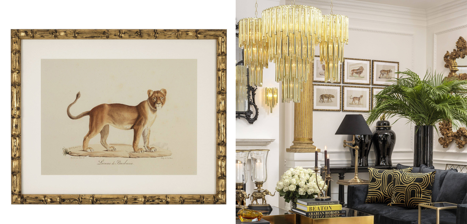 Комплект постеров Eichholtz Prints Lion Tigre Jaguar set of 6 - фото