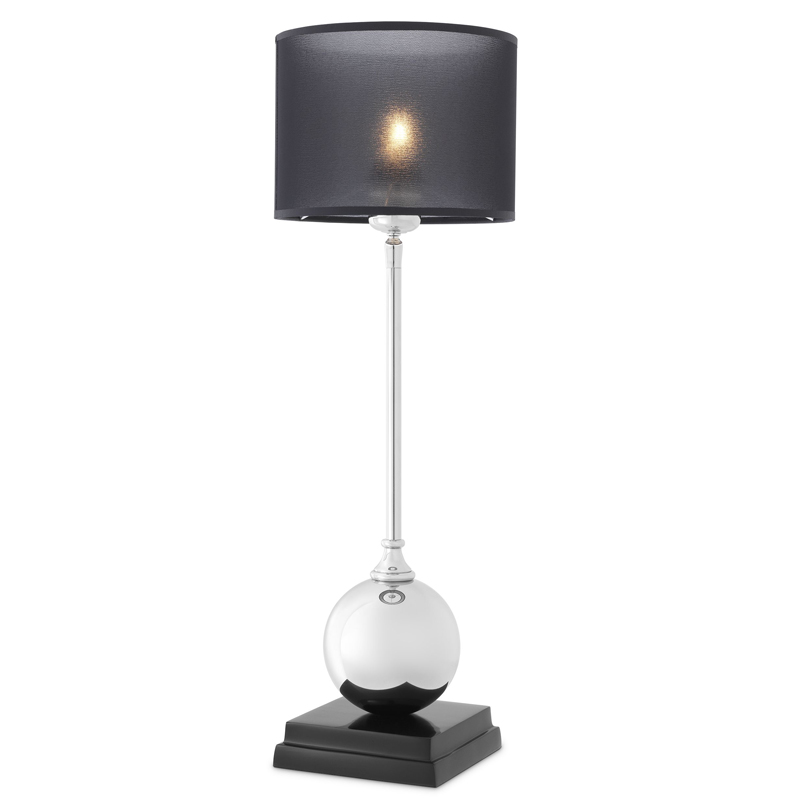 Настольная лампа Eichholtz Table Lamp Carnivale Никель Черный Настольная лампа Eichholtz Table Lamp Carnivale Никель Черный в Волгограде | Loft Concept