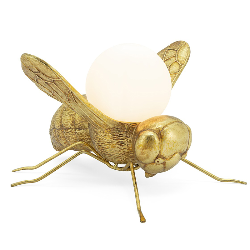 Настольная лампа ABHIKA LAMP BEE Золотой Белое матовое стекло Настольная лампа ABHIKA LAMP BEE Золотой Белое матовое стекло в Волгограде | Loft Concept