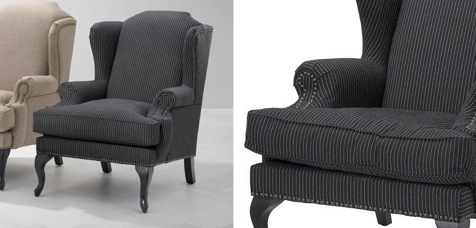 Кресло Eichholtz Chair Frank Sinatra Black & white Кресло Eichholtz Chair Frank Sinatra Black & white - Loft-Concept в Волгограде