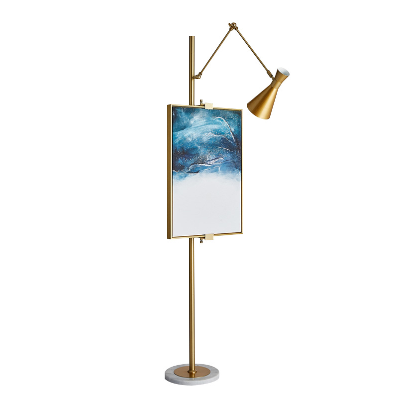 Торшер Researcher Floor Lamp Глянцевое золото Белый Торшер Researcher Floor Lamp Глянцевое золото Белый в Волгограде | Loft Concept
