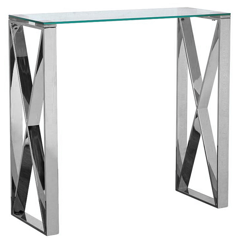 Консоль Silver Luxury Console Прозрачное Стекло Серебряный Консоль Silver Luxury Console Прозрачное Стекло Серебряный в Волгограде | Loft Concept