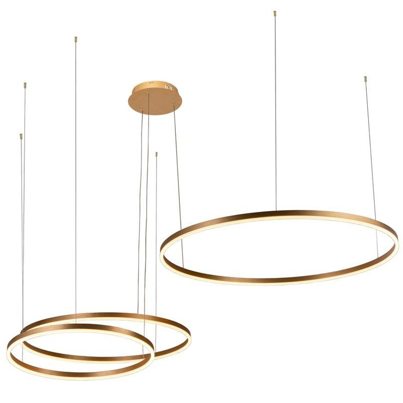 Люстра Yvette Ring Horizontal Trio Золотой Люстра Yvette Ring Horizontal Trio Золотой в Волгограде | Loft Concept