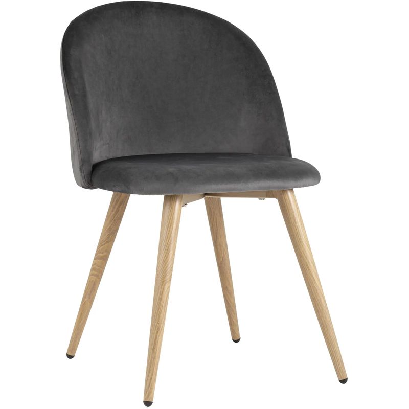 Стул Miruna Chair II Серый Велюр Серый Древесина Стул Miruna Chair II Серый Велюр Серый Древесина в Волгограде | Loft Concept