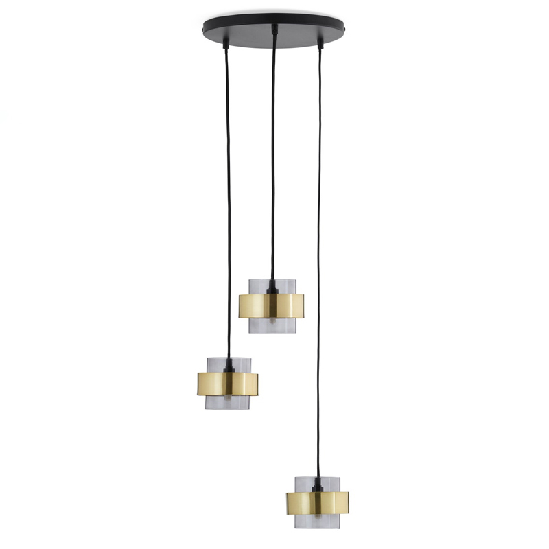 Люстра Truvor Chandelier Стекло Смок Латунь Люстра Truvor Chandelier Стекло Смок Латунь в Волгограде | Loft Concept
