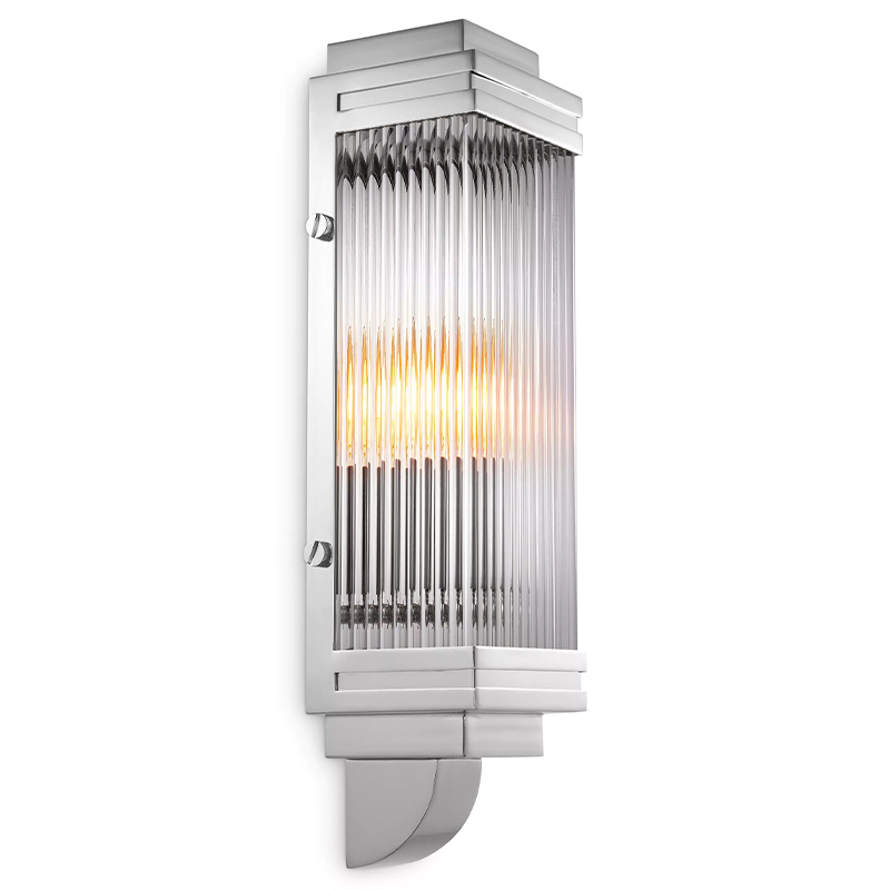 Бра Eichholtz Wall Lamp Bassett Nickel Прозрачное Стекло Никель Бра Eichholtz Wall Lamp Bassett Nickel Прозрачное Стекло Никель в Волгограде | Loft Concept