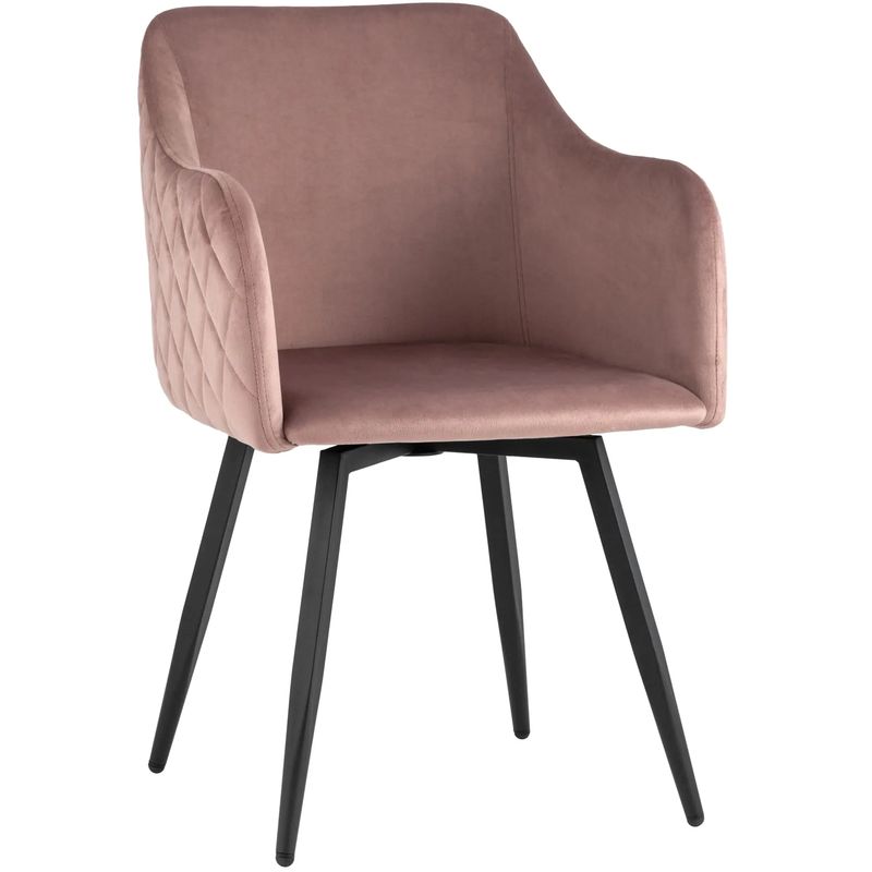 Стул Вращающийся Nika Chair Цвет Пыльная Роза Розовый пастельный Черный Стул Вращающийся Nika Chair Цвет Пыльная Роза Розовый пастельный Черный в Волгограде | Loft Concept