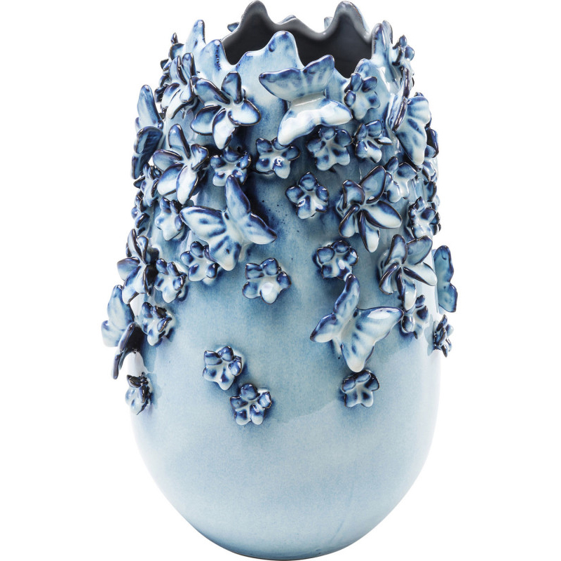 Ваза Blue & white Butterflies vase Голубой Ваза Blue & white Butterflies vase Голубой в Волгограде | Loft Concept
