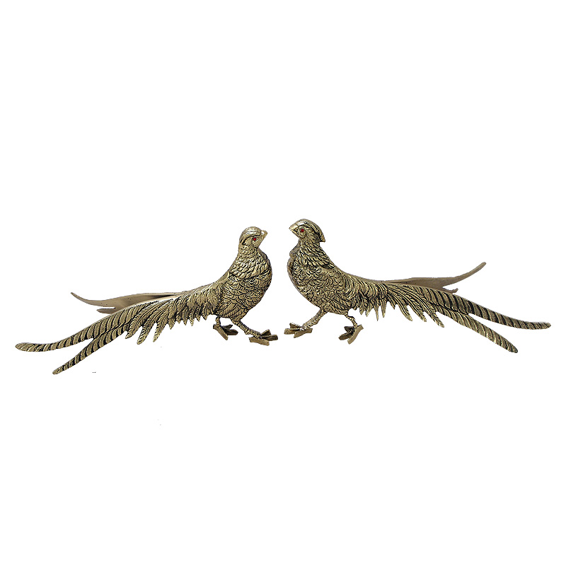 Статуэтка бронзовая пара Фазаны золотые Bronze Birds Золотой Статуэтка бронзовая пара Фазаны золотые Bronze Birds Золотой в Волгограде | Loft Concept