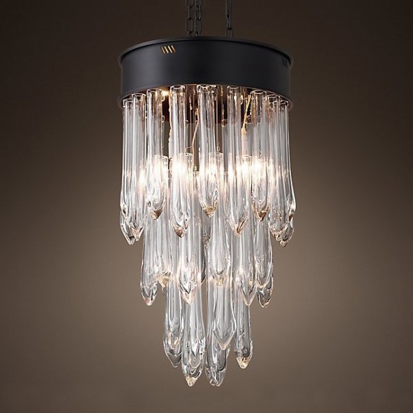 Люстра RH TEAR DROP GLASS 50 Черный Люстра RH TEAR DROP GLASS 50 Черный в Волгограде | Loft Concept