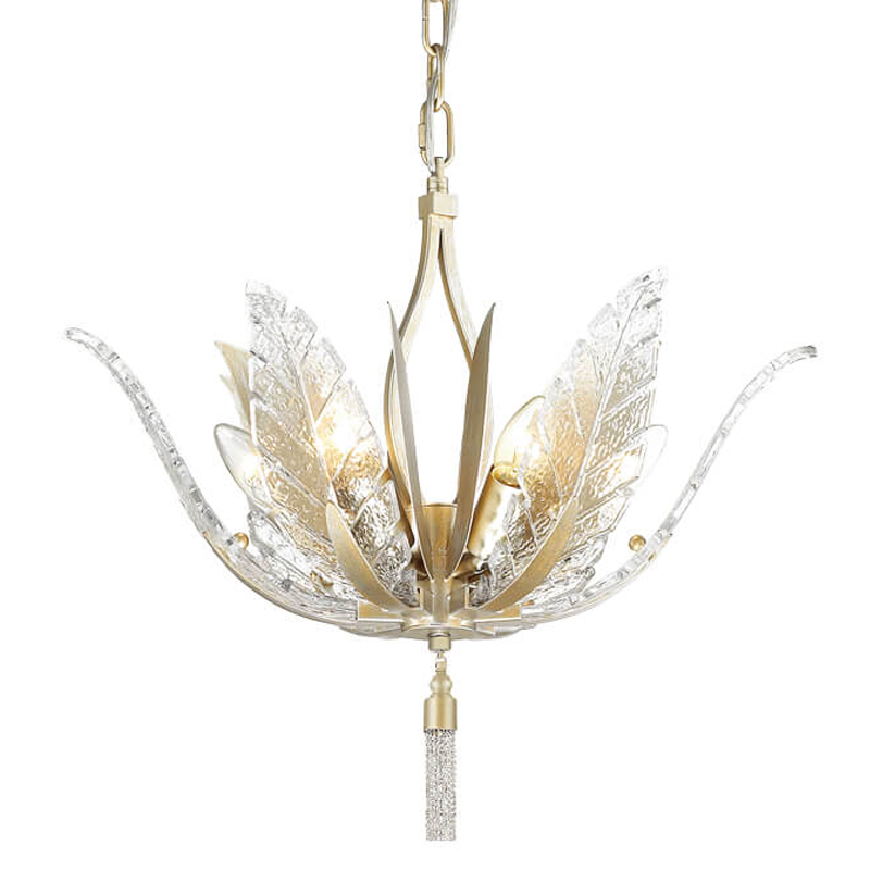Люстра Glass Petals Chandelier 50 Золотой Прозрачный (Transparent) Люстра Glass Petals Chandelier 50 Золотой Прозрачный (Transparent) в Волгограде | Loft Concept