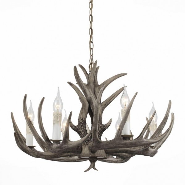 Люстра Hornland Chandelier 6 Grey Серый Люстра Hornland Chandelier 6 Grey Серый в Волгограде | Loft Concept