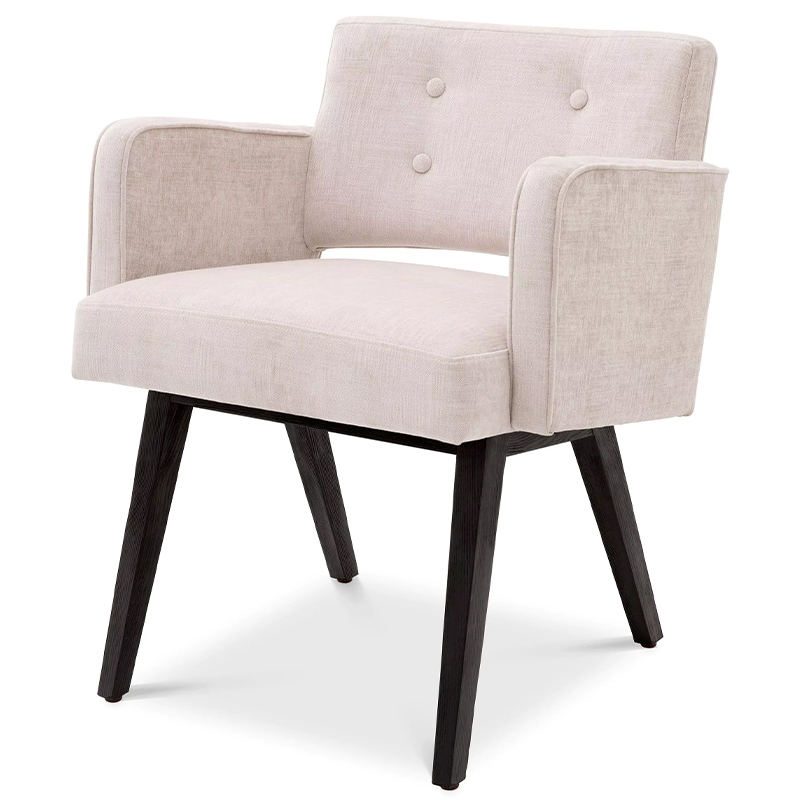 Стул Eichholtz Dining Chair Locarno Beige Бежевый Черный Стул Eichholtz Dining Chair Locarno Beige Бежевый Черный в Волгограде | Loft Concept