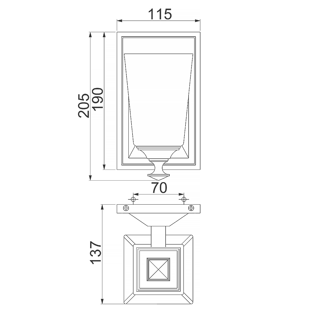 Бра с белым матовым плафоном на прямоугольном основании цвета хром Hinkley в Волгограде