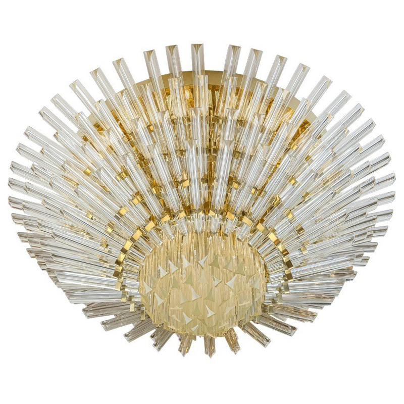 Потолочный светильник Kaila Light Sun Chandelier 100 Золотой Прозрачное Стекло Потолочный светильник Kaila Light Sun Chandelier 100 Золотой Прозрачное Стекло в Волгограде | Loft Concept