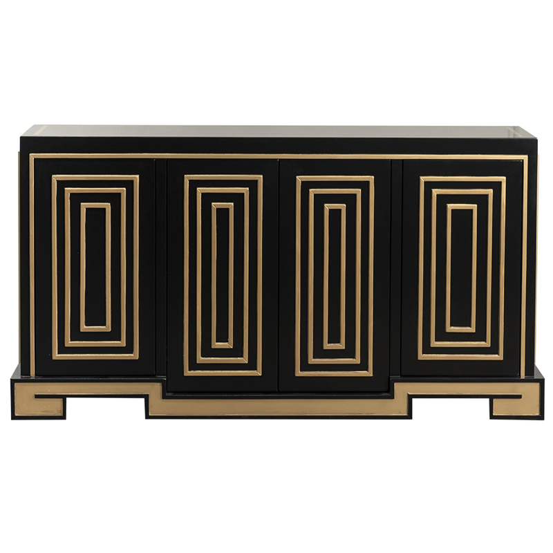 Комод в стиле арт-деко Meandro Chest of drawers Черный Черный Золотой Комод в стиле арт-деко Meandro Chest of drawers Черный Черный Золотой в Волгограде | Loft Concept